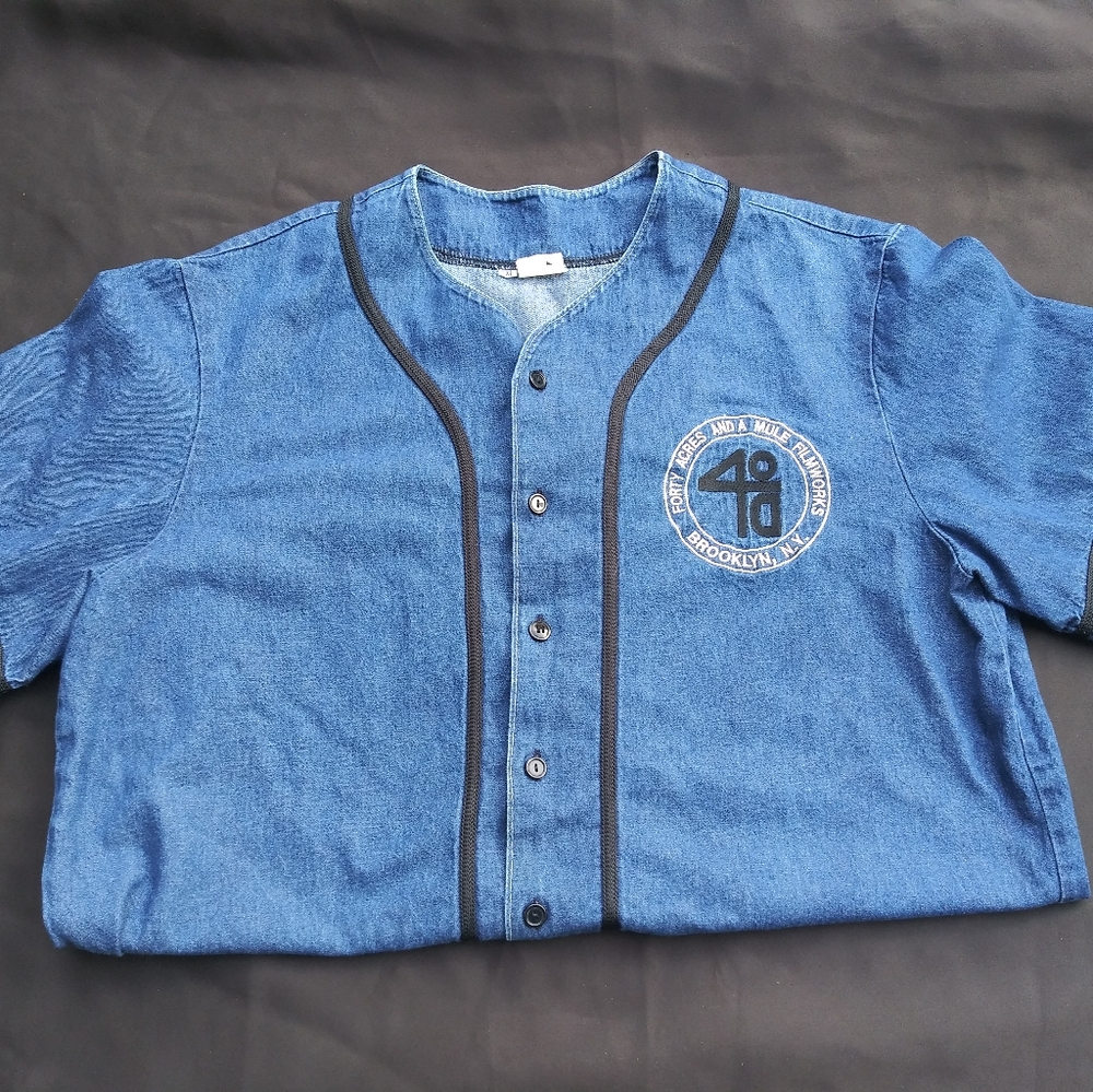 Big 90's Spike Lee 40 acre denim Jersey XXL